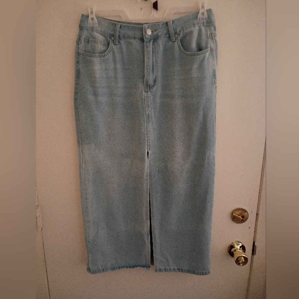 Boho Denim Skirt